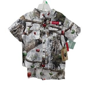 NWT Magellan Mossy Oak Fishing Boys Size 7 Christmas Outfit 2 Pc Short Set